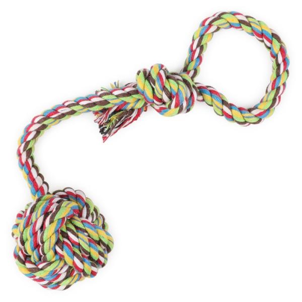 Hand Pull Chew Long Tail Ball Toy Strong Cotton Rope Dog Toy