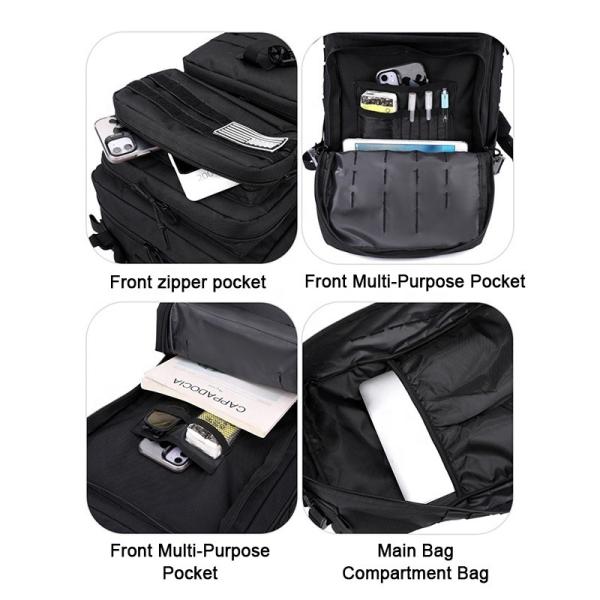 Sac à dos tactique imperméable à l' eau pour l' extérieur 45L Sac à dos Oxford pour la randonnée en montagne