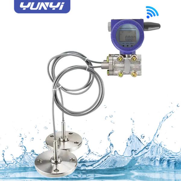 Transmisor de nivel de líquido inalámbrico de doble brida para tanques de almacenamiento de productos químicos y petróleo