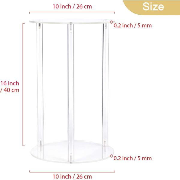 Acrylic Flower Stand Wedding Centerpieces Marriage Decorations Supplies Tabletop Decor Clear Display Rack Crystal Stage Pillar
