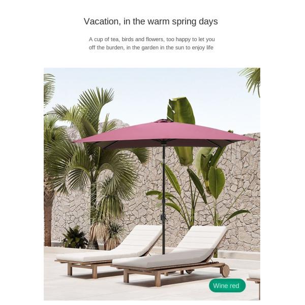 Aluminum Frame Garden Cantilever Parasol Umbrella Accept Customized OEM