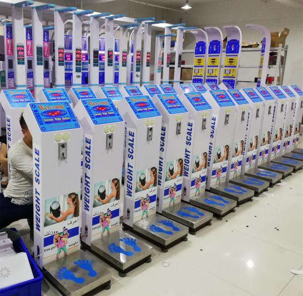 Digital Coin Operated Luggage Scales 500kg Rated Load Flexible To Move