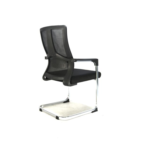 Visitor Gaming Office Mesh Chair Low Back With 1.2mm Chrome Leg