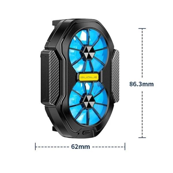 High Speed Cell Phone Cooler Quiet Turbine Fans And Noise Reduction Design