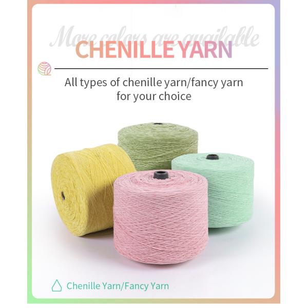 Dyed Polyester Super Chunky Chenille Yarn For Hand Knitting Yarn