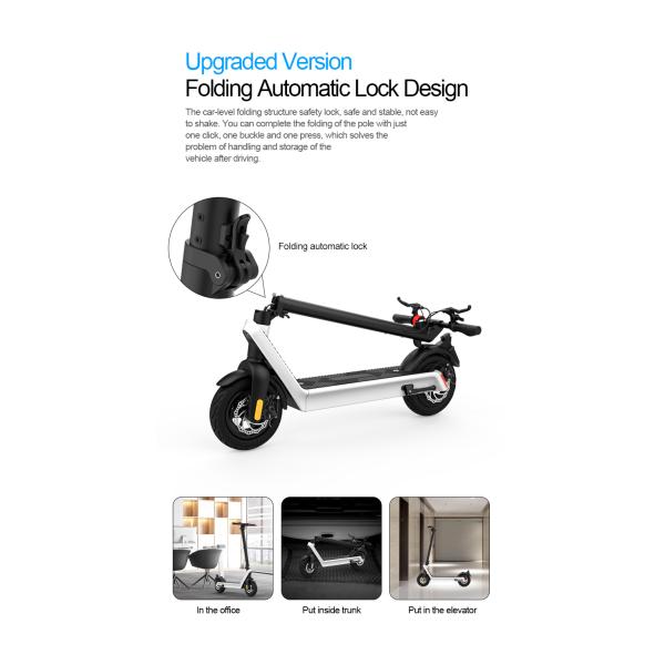 Scooter électrique unisexe X9 16,5Ah batterie 850w moteur design pliable Net/poids brut 20KG/21KG EU/US entrepôt livraison