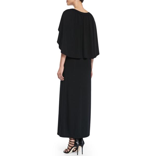 Cape Long Jersey Dress