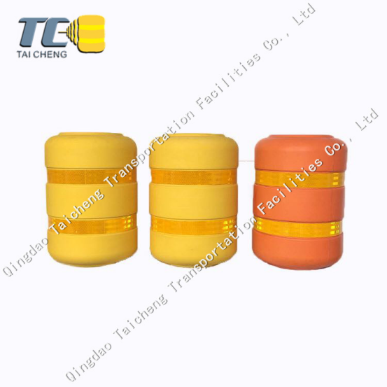 Roadway Safety EVA Buckets Rolling Guardrail Barrier For Highway