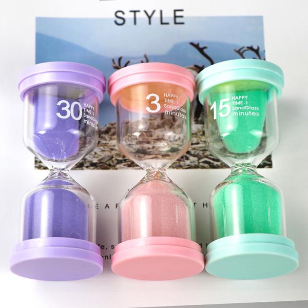 Wholesale price 5 minute 10 minute hourglass colored sand glass decorative hourglass glass sandtimers hourglass