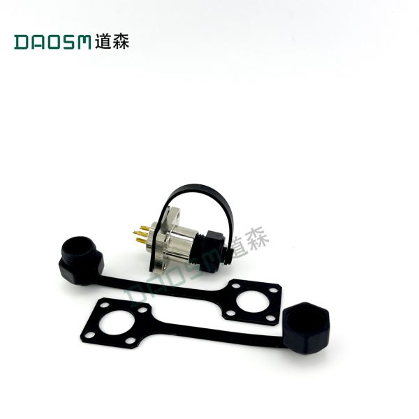 250V Field Wireable M12 Connector Gold Plated Brass Contact Material For Long Lasting Connections