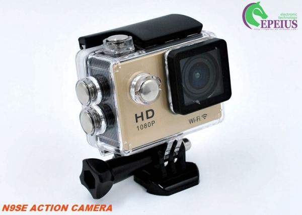 Portable 1080P Diving Small Waterproof Action Camera Wifi 30M 2 Screen 140 Lens