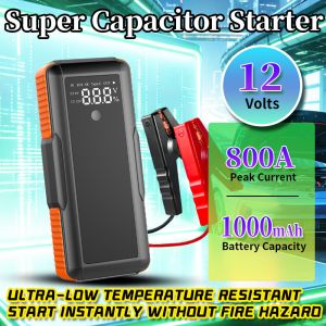 Ultra 800A Super Capacitor Jump Starter with 100,000 Charge Cycles and Ultra-Low Temperature Performance for 12V Vehicles