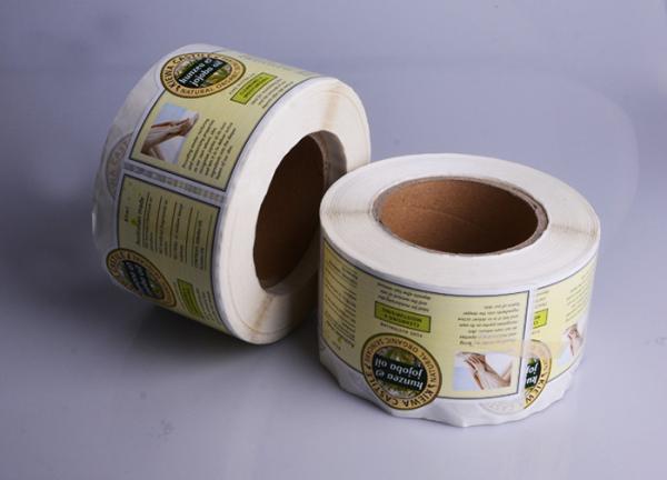 Printing custom waterproof adhesive sticker labels for bodywash bottle packaging