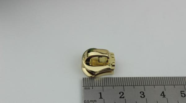 Bag accessories wholesale decorative light gold metal custom zipper sliders 8#