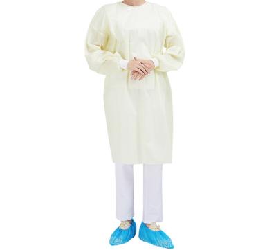 Wholesale 20-100gsm Long Sleeve Non-woven Gowns in White Color for B2B Buyers