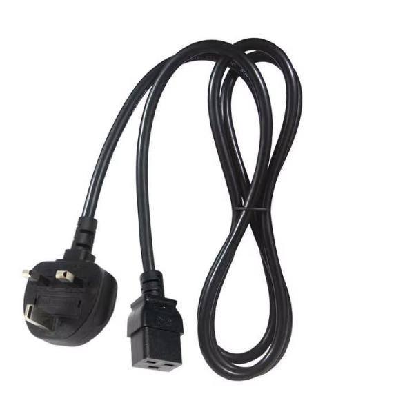 UK BS1363 to C19 Power Cord 16A 250V Heavy Duty for Data Centers