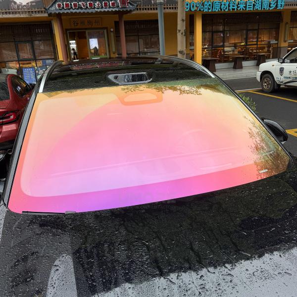 100% No Visual Distortion Ultra HD 1.22*15M High Hydrophobic Red EPU Windshield Protection Film WPF TPU Car Windshield PPF