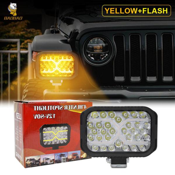 3 4 5 Inch Aluminum Dual Color Flash Luces Light Motorcycle LED Headlight