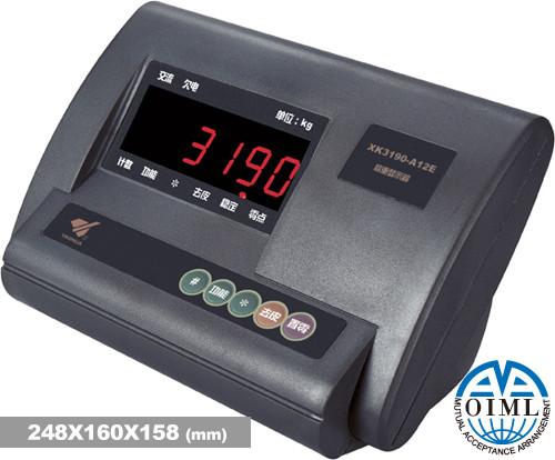 Escala eletrônica XK3190 A12 do assoalho que pesa o indicador