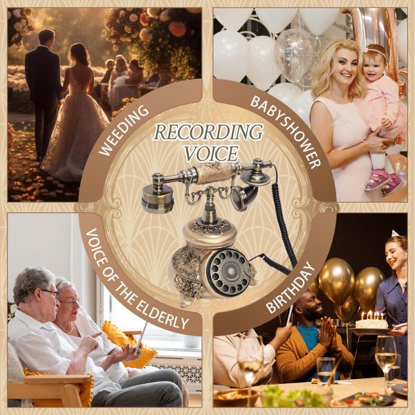 Classic Wedding Phone Guest Book Retro Craftsmanship Audio Wedding Guestbook For Couples