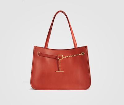 New Womens Leather Bag  Original Retro Thread OT Chain Picture Hand Bag Large Capacity Bag