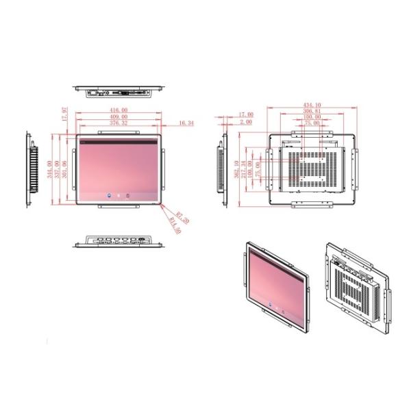 19-Inch Android Panel for Security Systems and Access Control Panels