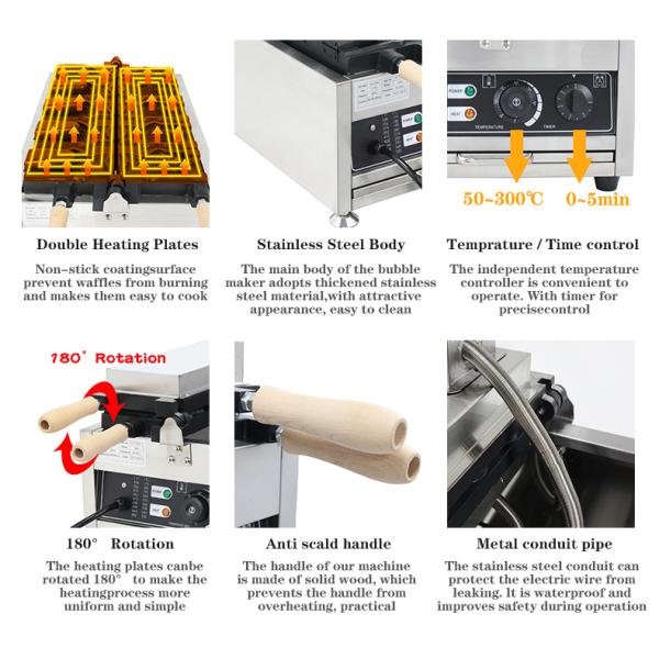 5 Большие рыбы Капацитет Корейский мороженое рыбная форма Тайяки производитель с 3000 Вт мощности