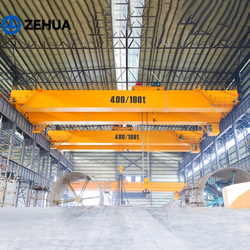 Zehua Double Wheel European Model Type Ksq Double Girder Electromagnetic Overhead Crane