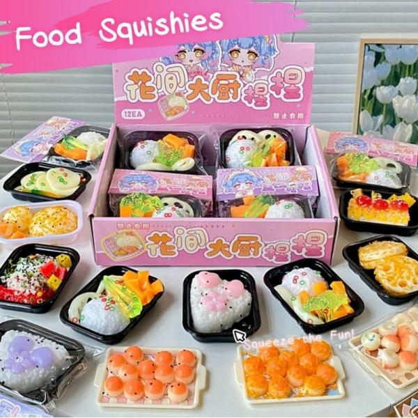 Diseño de comida de frutas divertidas Niños apretando juguetes para el jardín de infantes Adultos descompresión