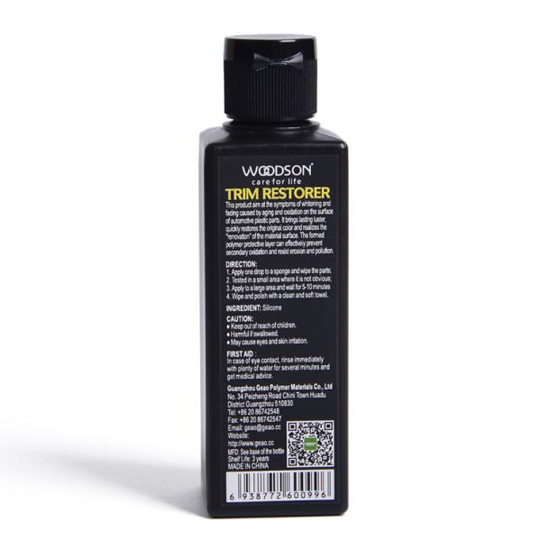 Antiaging Aerosol Car Wax Spray Polish Black Plastic Trim Restorer 100ml