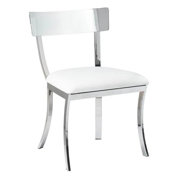 Factory price silver stackable dining chair stainless steel frame square back armless chair