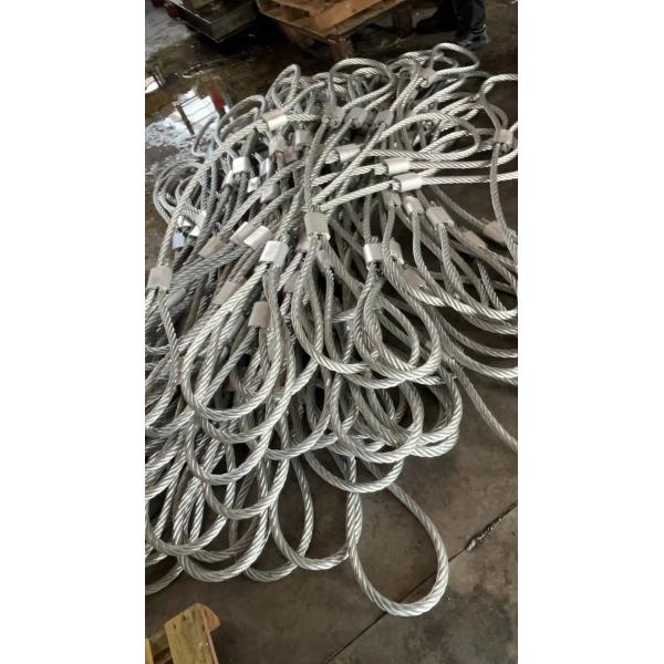 4 Mm Wire Rope Sling Solar Loop Ends Galvanized Steel
