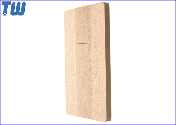 Credit Card USB Flash Pen Drive 4GB Capacity Data Storage Wood Material