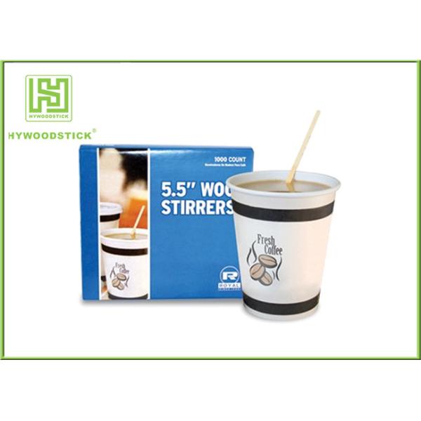 Eco - Friendly Birch Wood Beverage Stirrers Coffee Drink Wooden Stir Sticks