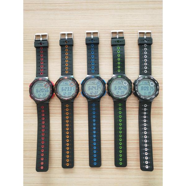 Plastic Digital Watch with Stainless Steel Case Back, 5ATM Water Resistance and TPU Strap,LCD Digital Watches