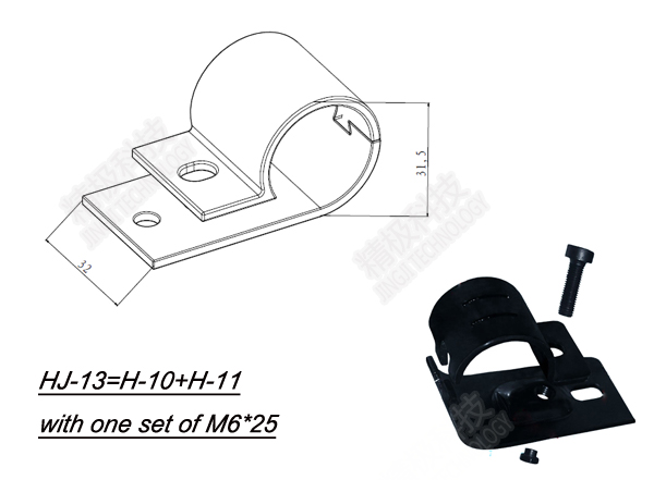 Clamp connector Black Metal Pipe Joints Between PE Pipe and Composite Plate