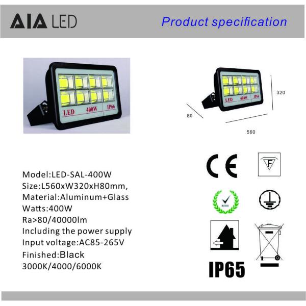 New water proofing IP66 high power led flood lights COB 400W LED Flood lighting for hotel