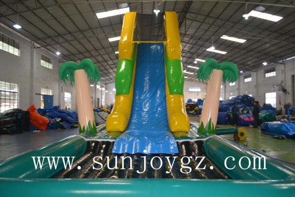 Jungle Inflatable Water Slide  On Land Aqua Water Park Kids Amusement Park