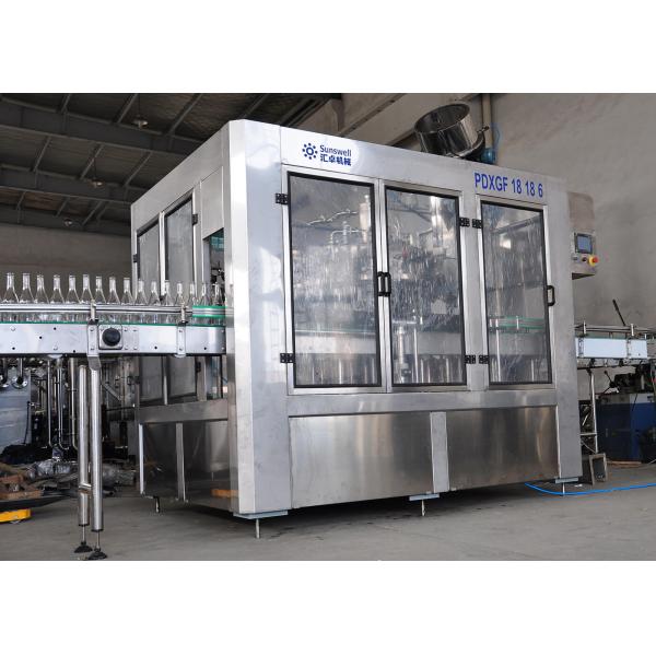 SS PET / Glass Bottle Carbonated Filling Machine , Liquid Packaging Equipment