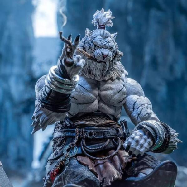Resin 1/12 Scale Furay Planet Blade Master Weng Tiger Action Figure White Version