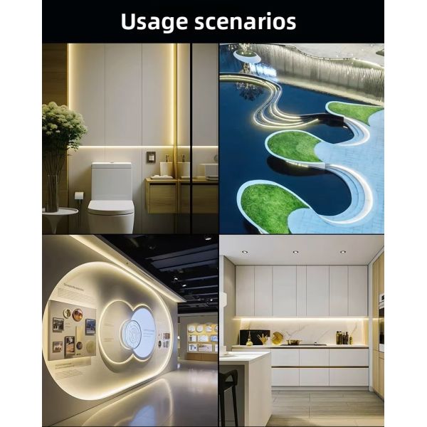 Warm White COB MINI LED NEON Flex 6*10mm Silicone IP67 Waterproof LED Strip for Hotel Landscape