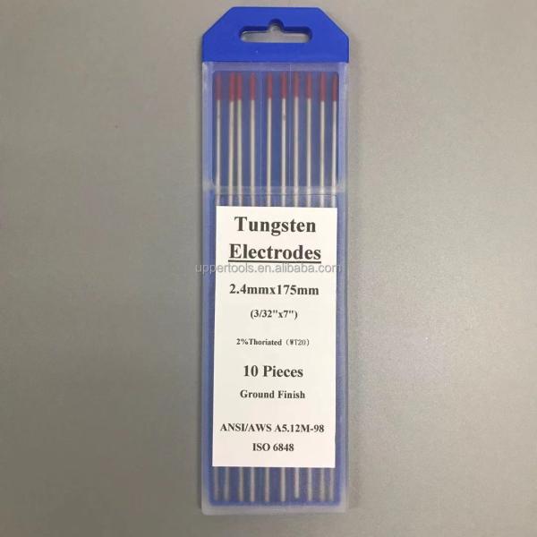 TIG Welding Consumables 2.4mm*175mm Red Head WT20 2% Thoriated Tungsten Electrodes