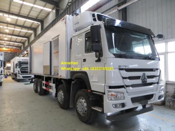 Single Cab 12 Wheels 8x4 Refrigerator Van Cargo Truck