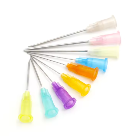 18G-30G Stainless Steel Dental Injection Needles Disposable Sterile Hypodermic Needle for Dentistry with ISO Color-Coded Hub