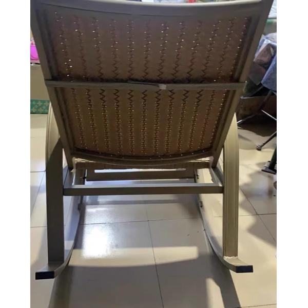PE Rattan Rocking Lazy Chair for Outdoor Furniture Modern Design Balcony Garden Chair
