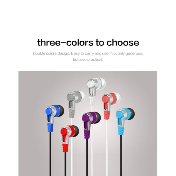 Universal Mobile Phone Wired In Ear Earphones With Mic Clear Calling Music