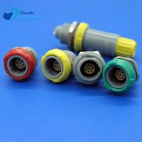 Soquete push pull fêmea plástico de 3 conectores circulares do Pin para a soldadura do PWB