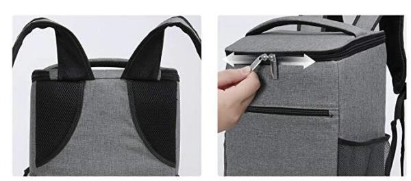 Premium 300D Polyester Cooler Bag , Durable Insulated Backpack Lunch Bag