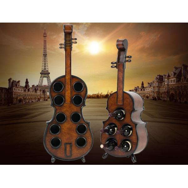 Шкаф хранения вина формы гитары, европейские полки дисплея вина стиля легкие устанавливает