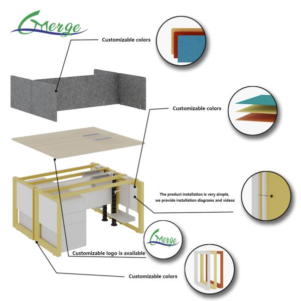 Office Furniture and Options for Assembly Required Open Space Office Workstation in High Demand